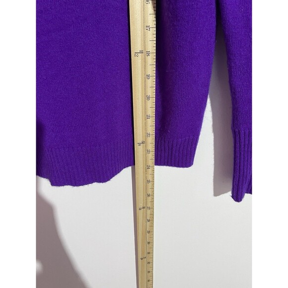 J Crew Sweater XS Purple Cashmere Shawl Collar Preppy Classic Minimalist READ - Picture 8 of 9